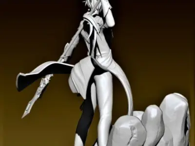 Zhongli Genshin 3D print model