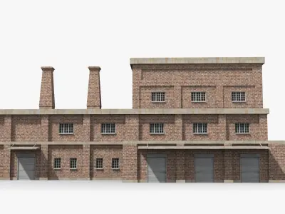 Factory xx22 Low-poly 3D model