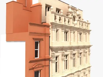 London Building Facade 3D model