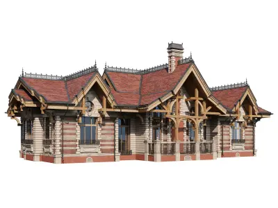 Classic modern house 2 3D model