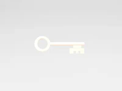 Cartoon Key v2 006 Low-poly 3D model