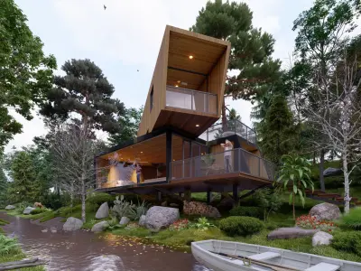 SCENE LUMION 11 5 AND ABOVE box house BY YOGA4ARCH 3D model
