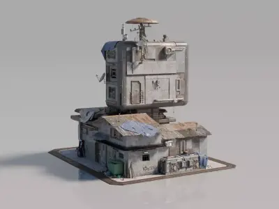 Neighborhood House Building 7 3D model