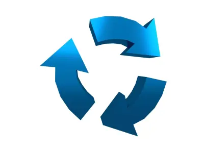 Recycle Symbols v6 011 Low-poly 3D model