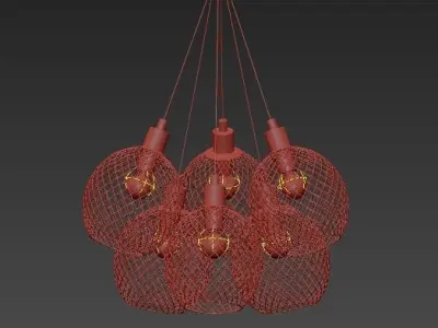 Pendant lamp collection 3D model