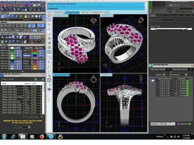 Diamond Ring For Women 3d Print Model 3D print model 7
