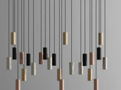 Light Geometric Pendant light Chandelier Collection 3D model