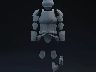 RotJ Scout Trooper One-Twelfth Scale Printable Kit 3D print model