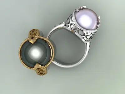 Traditional ring for women  3D print model