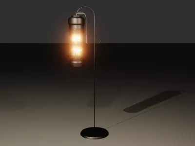 Lantern Outdoor Low-Poly Game-Ready PBR Low-poly 3D model