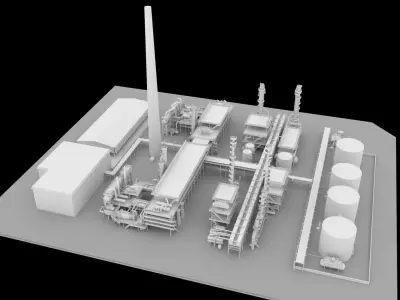Energy power  Plant 3D model