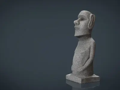 MOAI STATUE Low-poly 3D model