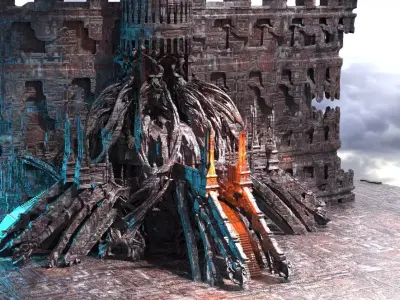 Dark Ages Monolith Dark  Walls  3D model