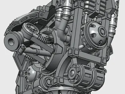 MECHA KNIGHT RETINUE THORAX 3D print model