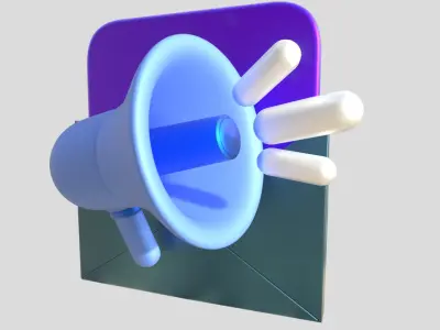 3D app web Icon Low-poly 3D model-02 Low-poly 3D model