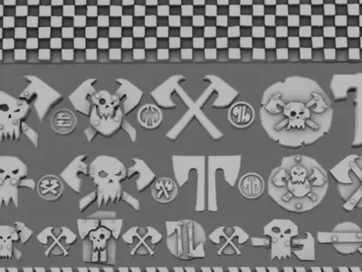 Space Orcs Metal Lads Klan Symbols 3D print model