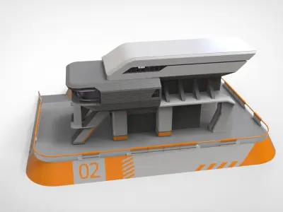 sci-fi architecture 3 3D model