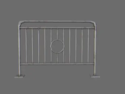 Fence model 01 Low-poly 3D model