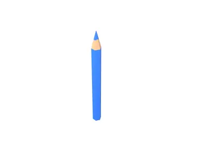 Colored Pencils v1 007 Low-poly 3D model