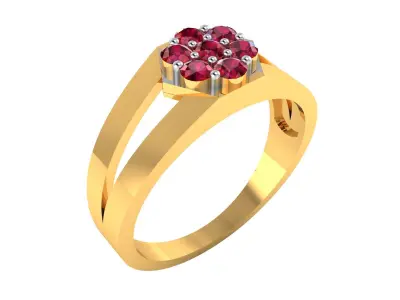 Diamond Ring For Women 3d Print Model 3D print model 58