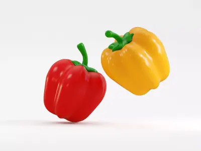 Capsicum Low-poly 3D model