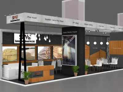 12M x 3M Exhibition Stall Design  3D model