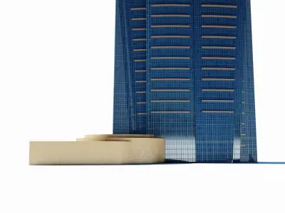 World trade center - Qatar doha Low-poly 3D model