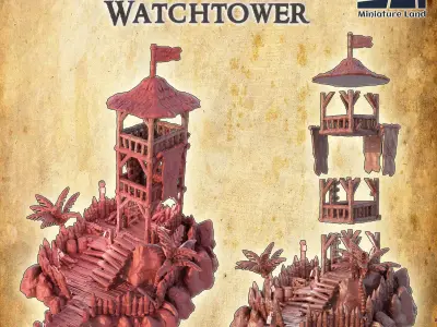 Pirate Watchtower  Tabletop Terrain 28 mm 3D print model