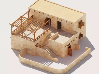 Ancient Desert House 8 3D model