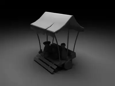 Market cart 3D model