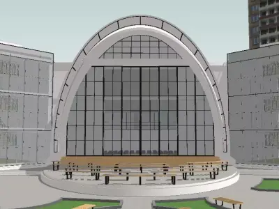 Sketchup School and University S3 3D model
