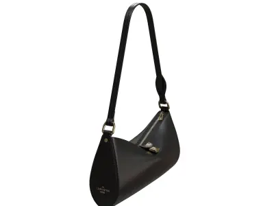 Louis Vuitton Pochette Tirette Bag Black Low-poly 3D model