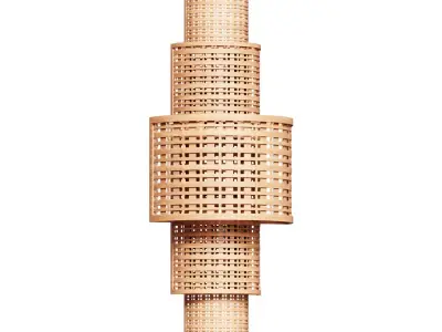 Bamboo lampshade B63 cm Trepino 3D model