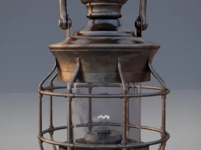 Antique Lantern Low-poly 3D model purchase