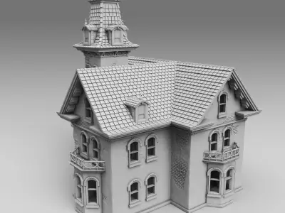 An old European house 3D print model