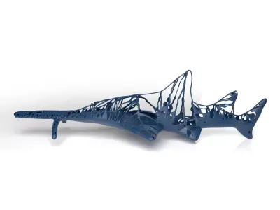 Sawshark Dust Voronoi Low-poly 3D model