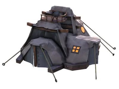MMORPG Tenthouse Low-poly 3D model