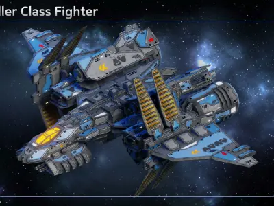 Scifi Fighters Collection I 3D Model Pack