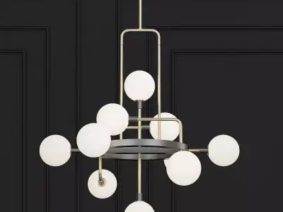 VIAGGIO chandelier with balls hanging from it 3D model purchase