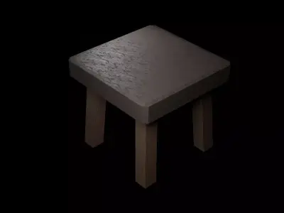 Minimalist Stool Free low-poly 3D model