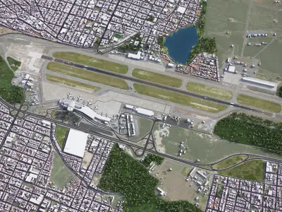 Fortaleza Airport Low-poly 3D model