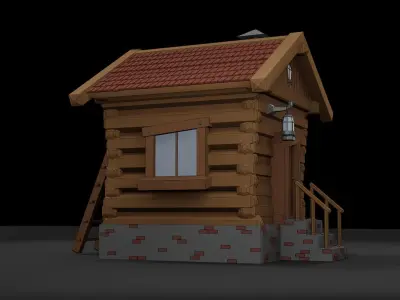 Fantasy house 1 Low-poly 3D model