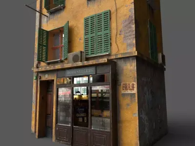 Old European House  With Shop 3D model