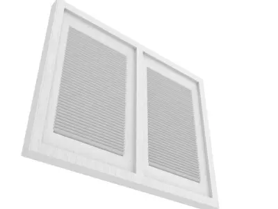 Window slatted shutters Low-poly 3D model