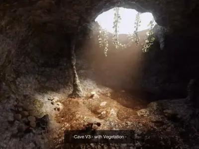 7 Cave Systems Collection - Fully-Equipped Cavern Environments 3D Model Pack