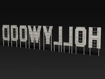 Hollywood sign 3D model