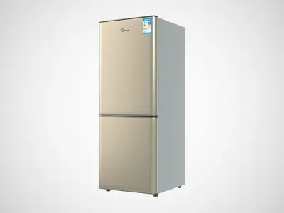 mini fridge with freezer  3D model