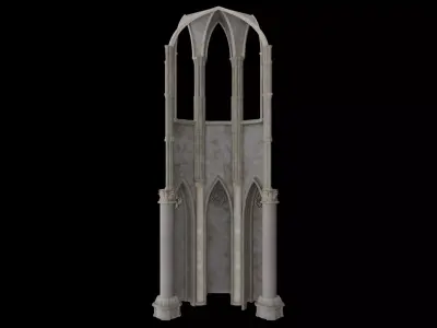 Gothic Modular Walls 3D model