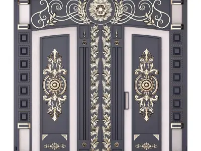 Metal gate 02 3D model