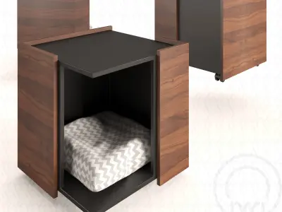 Corner pet House Low-poly 3D model